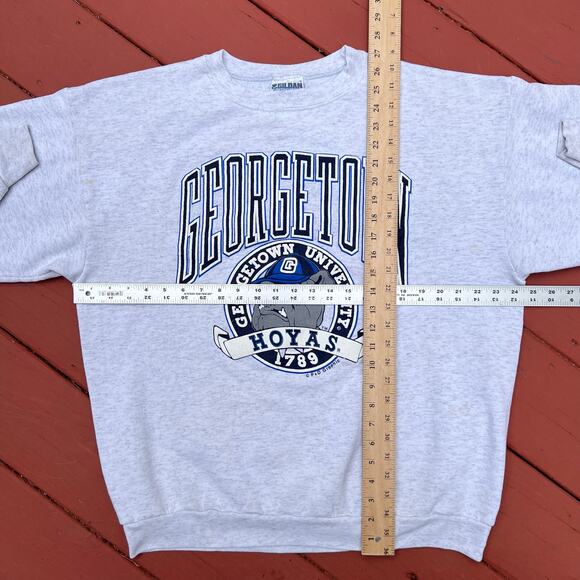 Vintage Georgetown University Hoyas Bulldog Crewneck Sweatshirt College School - Picture 12 of 12